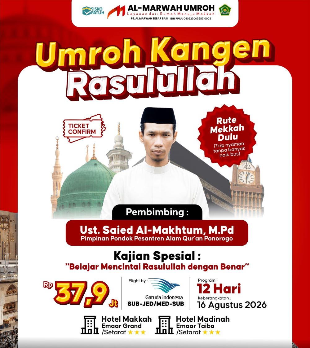Umroh Kangen Rasulullah Agustus 2026 Magetan